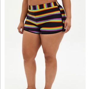 Torrid rainbow stripe swim bottom short!